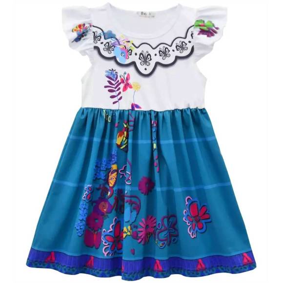 NEW AIER WHOLESALE girls' mirabel encanto dress in multi - Picture 1 of 3